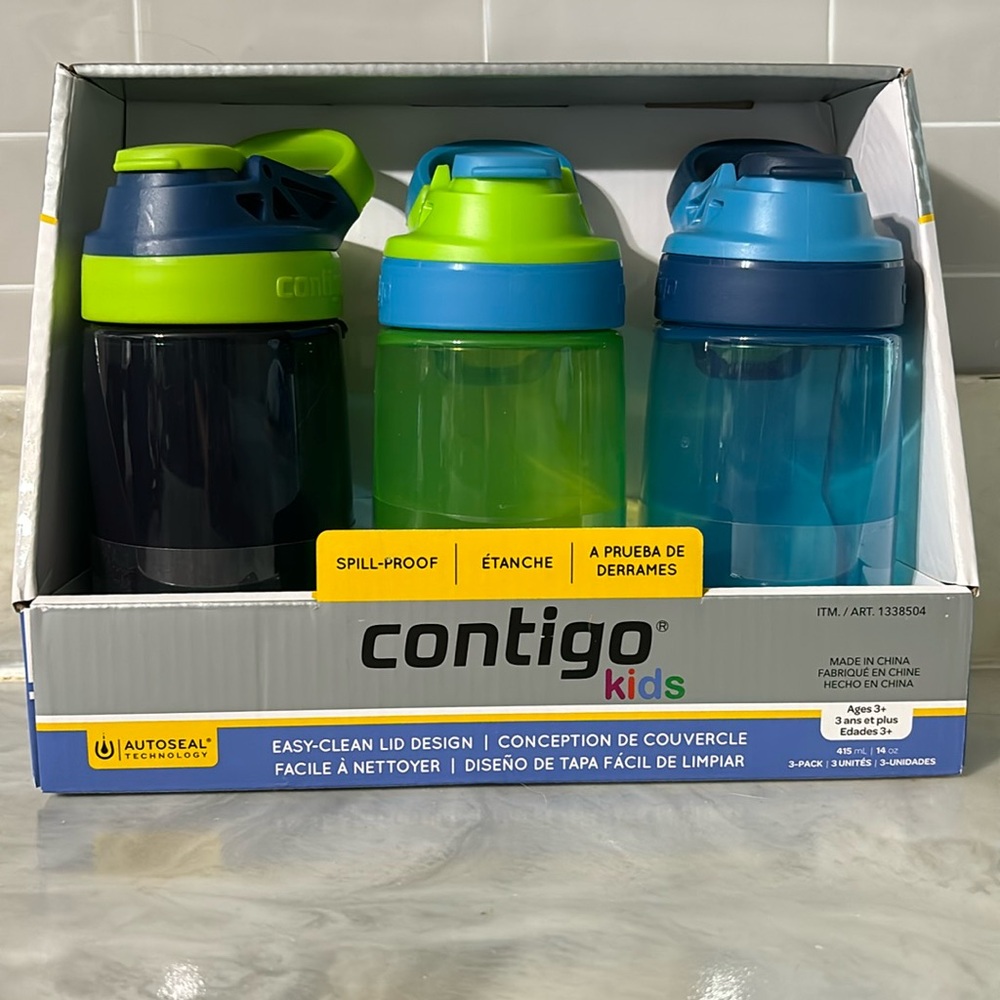 3 pack of kids water bottles